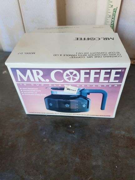 Mr. Coffee 10 Cup Glass Decanter Model D-7 New In Box