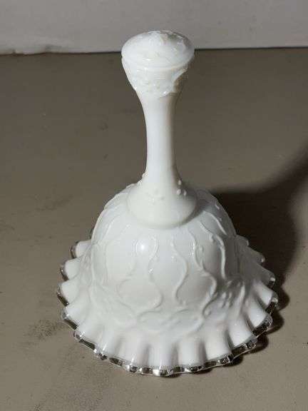 Fenton Milkglass, Silver Crest Bell