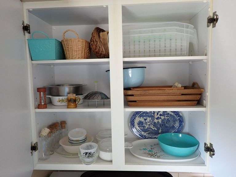Household Items, Including Cookware, Glassware, and Storage Bins
