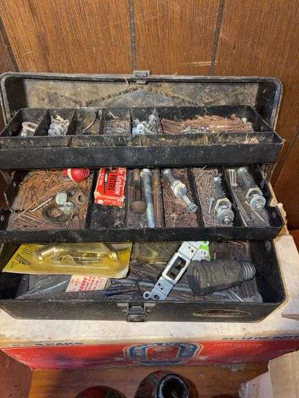 Tool box and nails