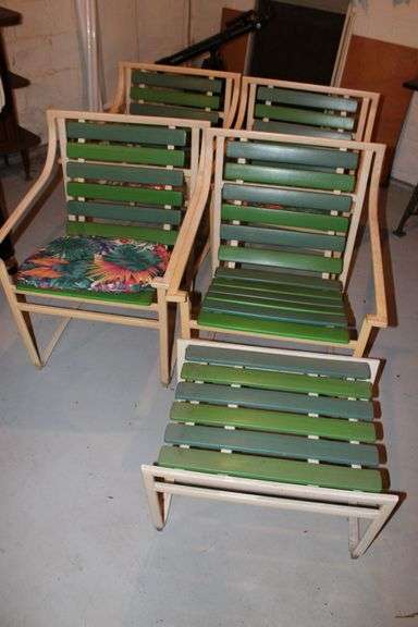 MCM Patio Chairs And Ottoman
