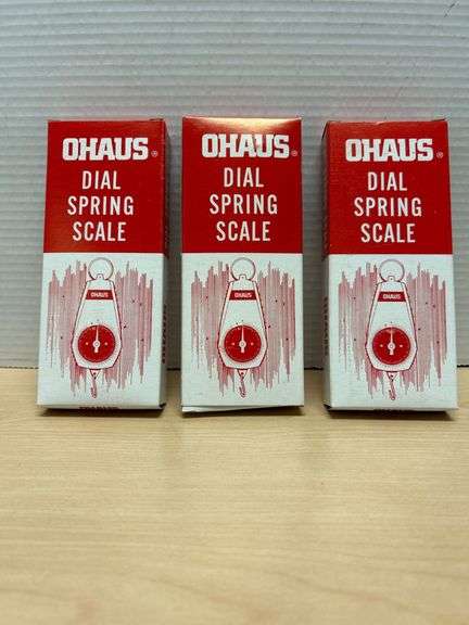 3 Ohaus Dial Spring Scales Model 8014-N0 with Original Boxes - Auction Ohio