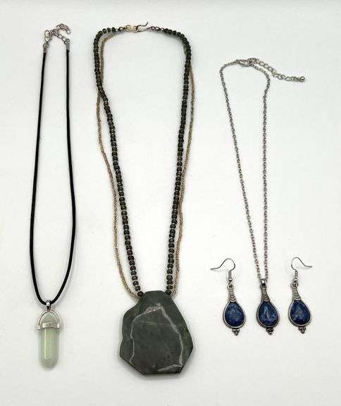 Stone Pendant Necklaces & Earrings