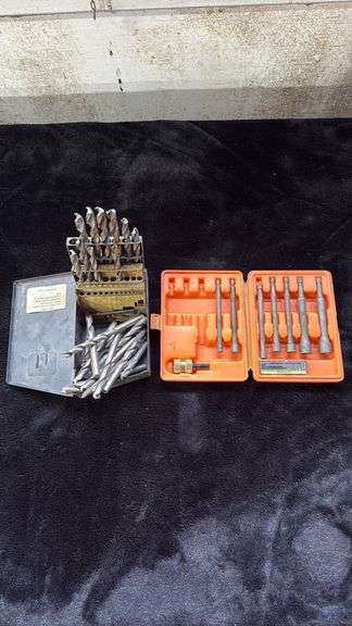 Assorted Drill Bits and Socket Set