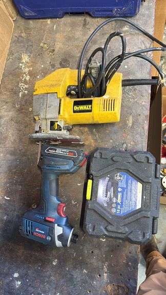 Dewalt Jigsaw and Bosch Drill with Kobalt Tool Set