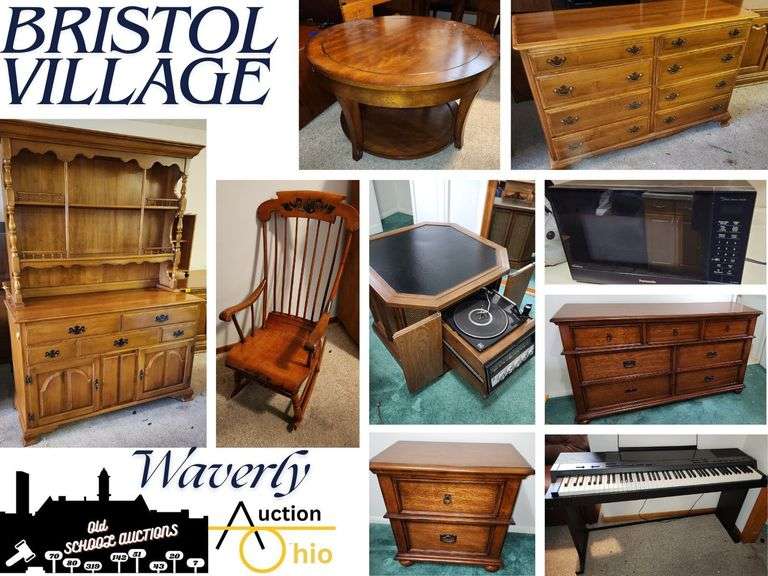WAVELRY-BRISTOL VILLAGE: Kling Furniture, Magnavox Stereo, Dressers, Chairs, & More