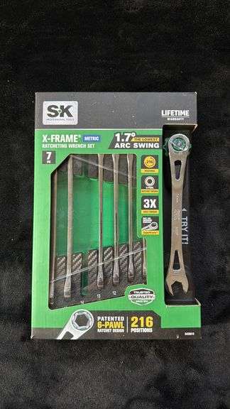 SK X-Frame 7-Piece Metric Ratcheting Wrench Set