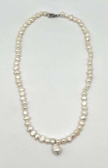 Culture Pearl Pendant Drop Necklace