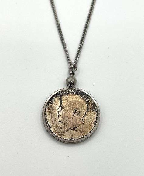 24" 1964 Kennedy Half Pendant Necklace
