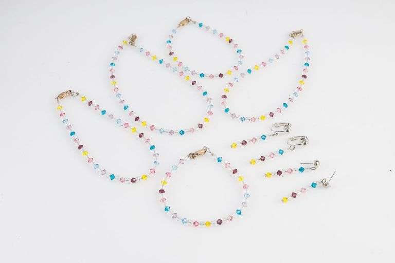 Sparkly Beaded Bracelets and Earrings