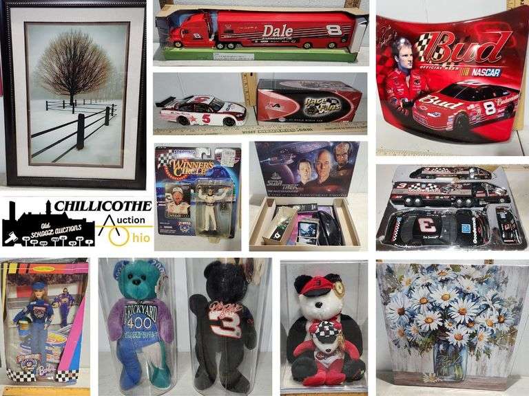 CHILLICOTHE: Nascar Collector Items, Storage Bins, Star Trek Board Game, & Sweetmove Seat Protectors