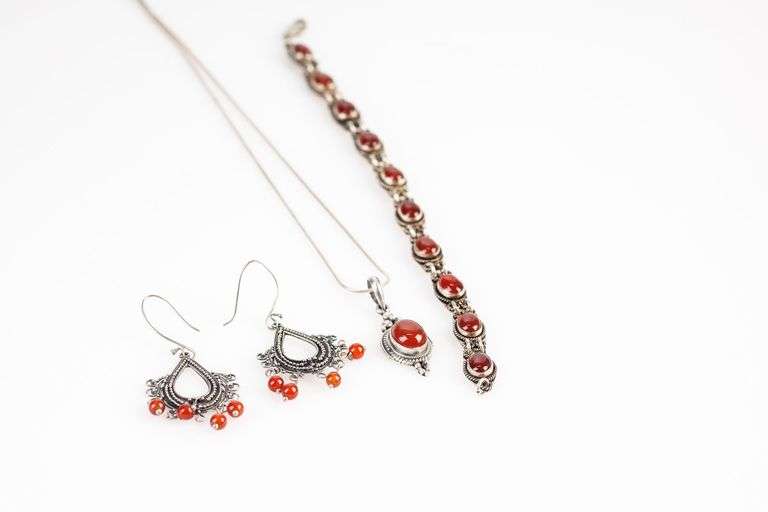 Sterling Silver Marked Jewelry Set