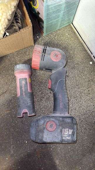 Snap-On 18V Cordless Tools Set with Flashlight and Battery