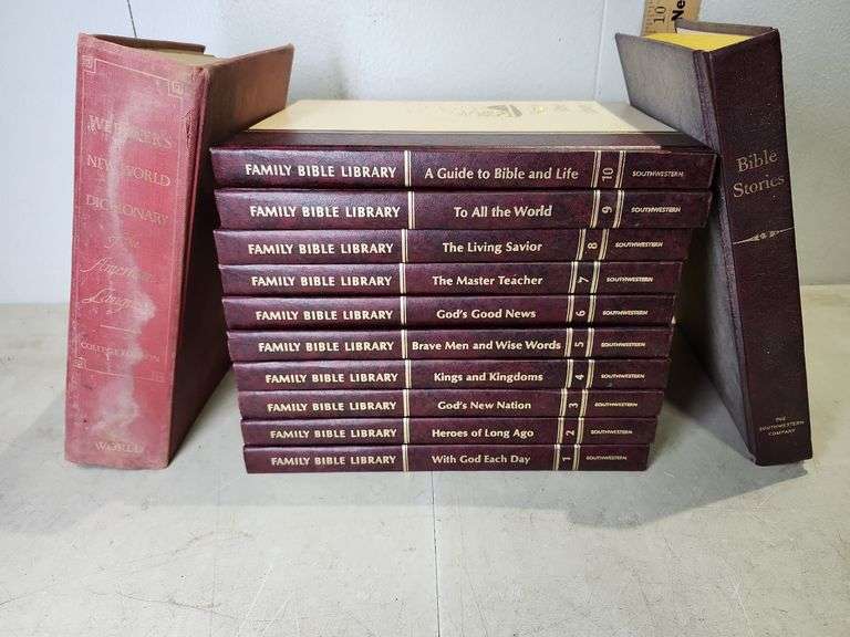 1964 Beautiful Bible Stories, 1971 Family Bible Library 110 Books