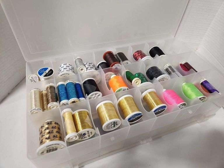 Large Assortment of Thread in Two-Sided Case - SEE PHOTOS - Auction Ohio