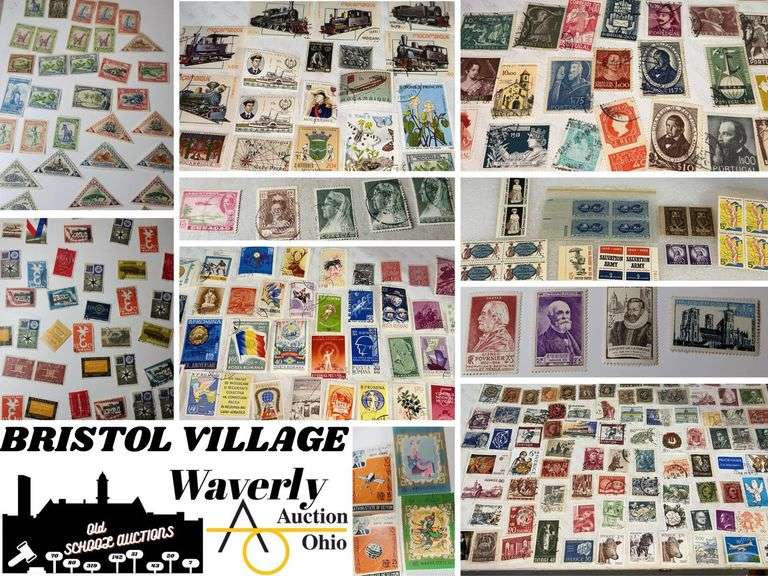 WAVERLY-BRISTOL VILLAGE: Life Time Collection Of Vintage Foreign Stamps!!!