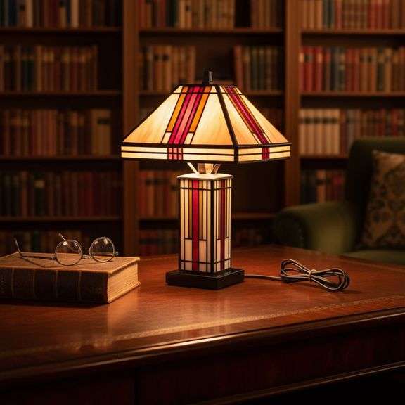 Stained glass lamp - Auction Ohio