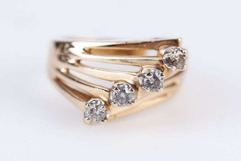 14k Yellow Gold Marked Fashion Ring