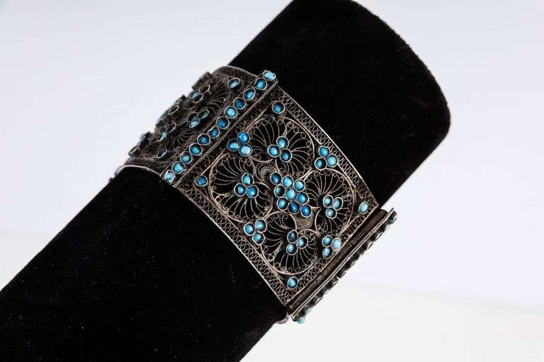 Antique Sterling Silver Filigree Bracelet