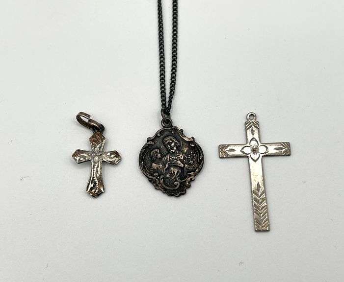 Sterling Cross Pendants & Necklace