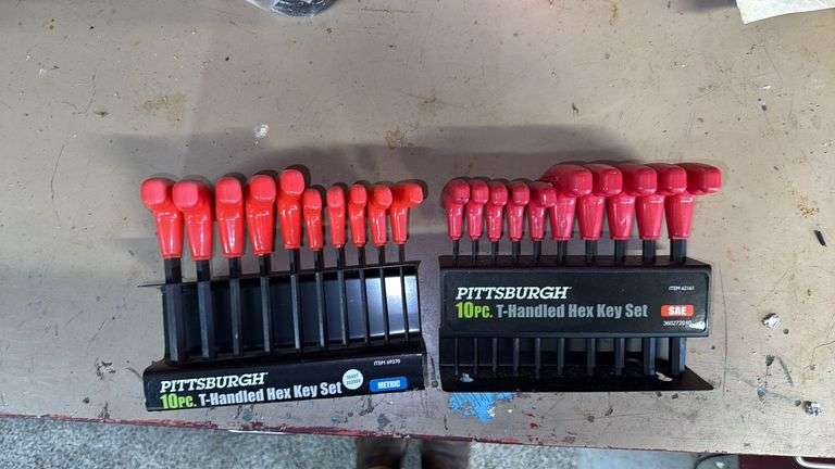 2 Pittsburgh 10-Piece T-Handled Hex Key Set