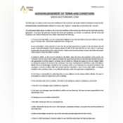 Thumbnail image of Acknowledgement of Terms and Conditions