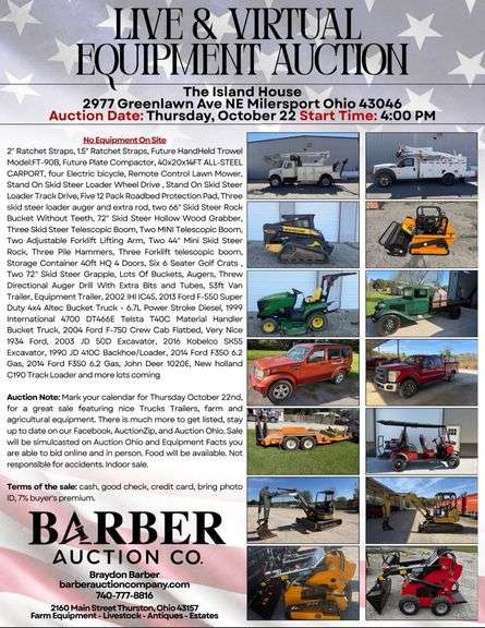  Fall Live & Virtual Equipment Auction