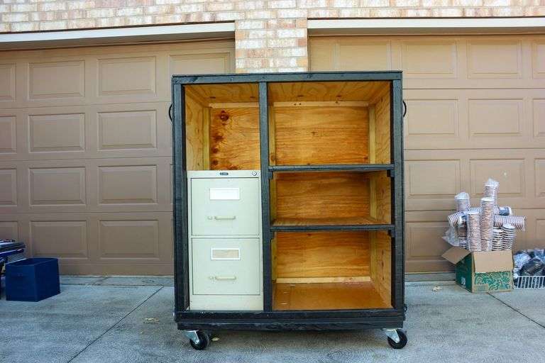 Auxiliary Hospitality Rolling Cart w/ 2-Drawer File Cabinet - Auction Ohio