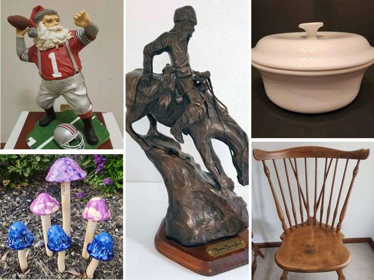 Remington Statue, Stair Lift, Glass & China, OSU, Sleep # Bed, Lift Chair, Books, MORE