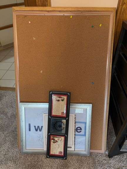 Corkboard and Picture Frames