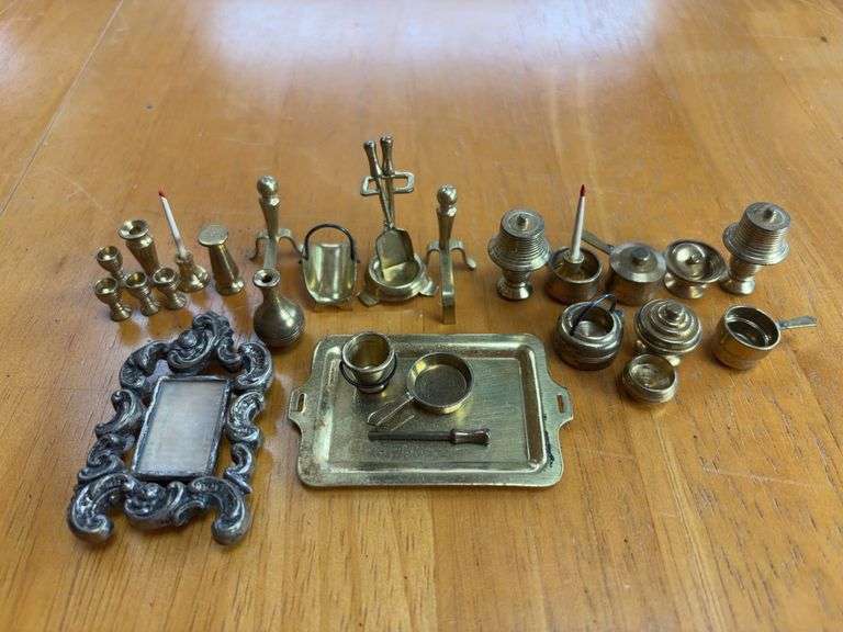 Miniature Brass Dollhouse Accessories