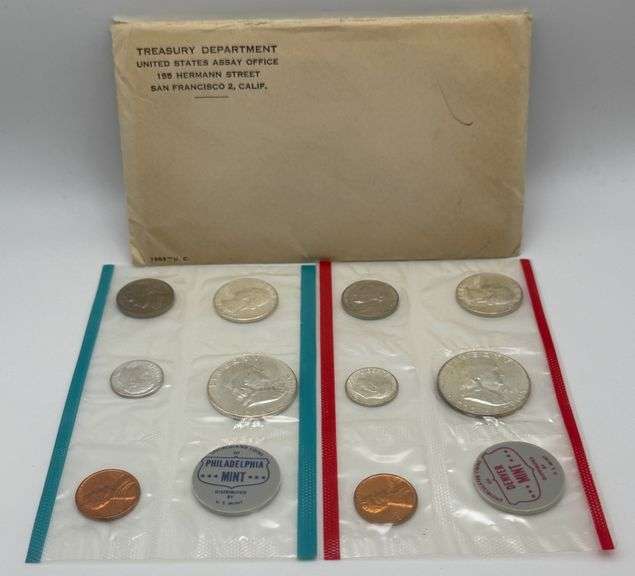 1963 U.S. Mint Set – Philadelphia and Denver Mints (10 Uncirculated ...