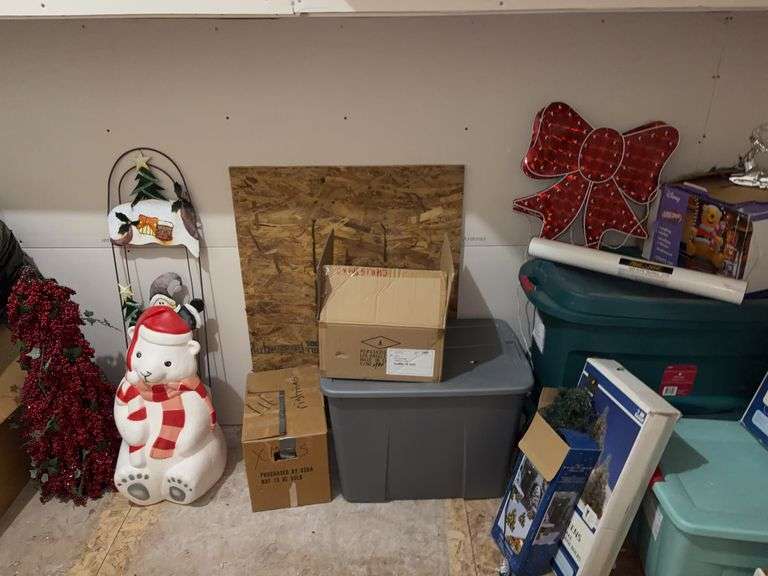 Christmas Decorations and Storage Items