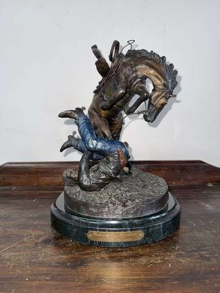 Bronze Sculpture Titled ‘Rough Rider’ Inspired by C.M. Russell