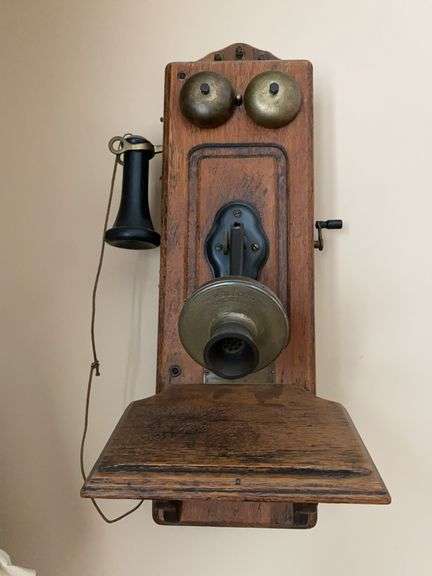 Antique Kellogg Switchboard Co Wall Mounted Telephone