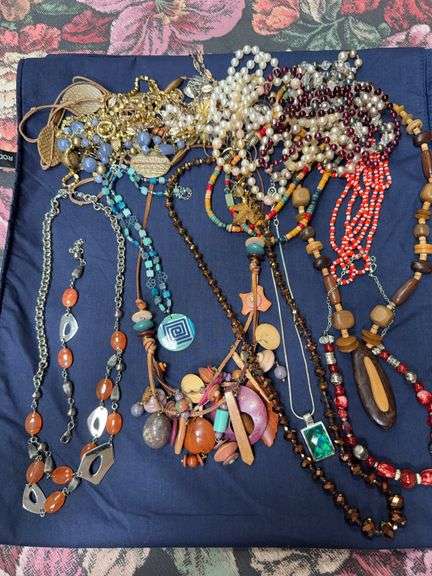 Costume Necklaces in Various Materials and Styles
