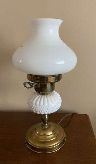 Small Vintage Hobnail Base Lamp