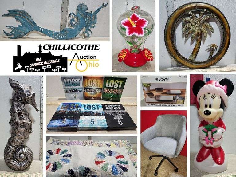CHILLICOTHE: Elvis Records, Minnie Blow Mold, Vtg. Quilt, & More