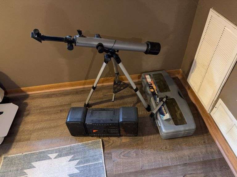 Science Tech 60mm Telescope with Tripod and Sharp Stereo System