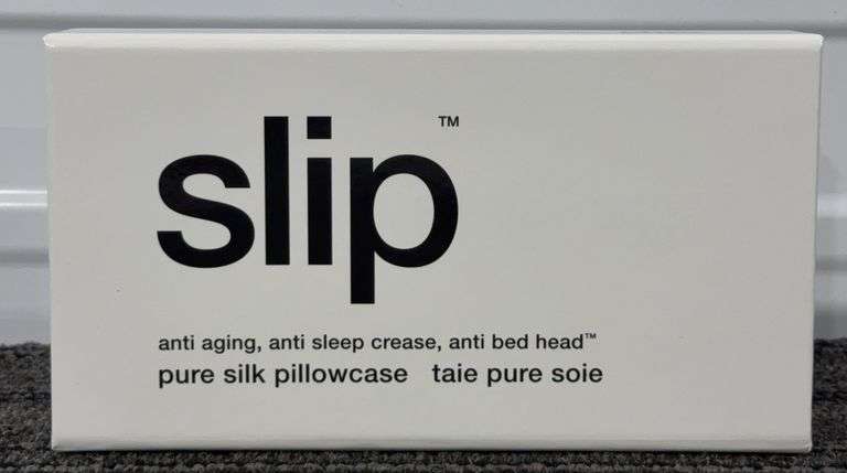 **NEW** SLIPSILK Pure Silk White King Zippered Pillowcase - 20"X36"