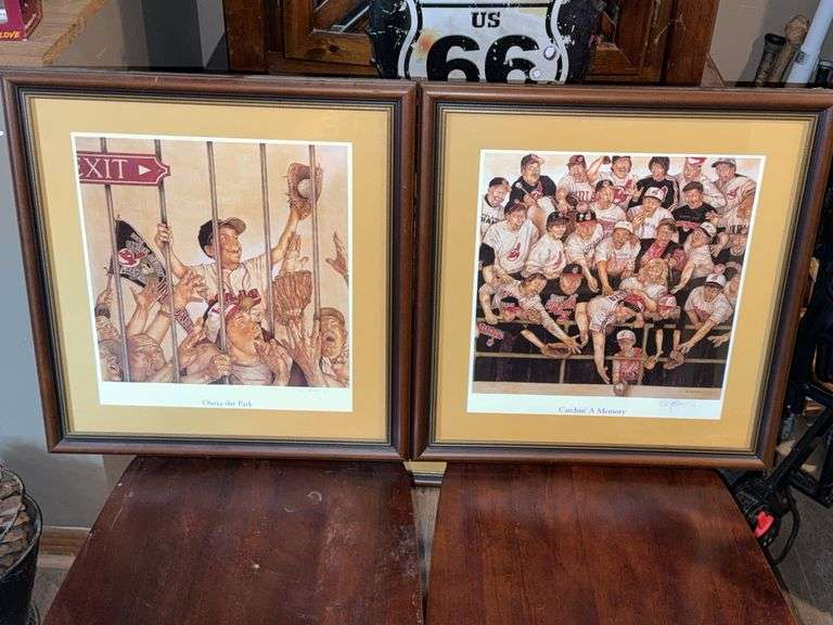 Framed Prints by B. Leyhue, ‘Outta the Park’ and ‘Catchin’ A Memory’