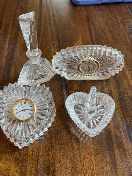 Crystal Clock and Ring Holder Collection