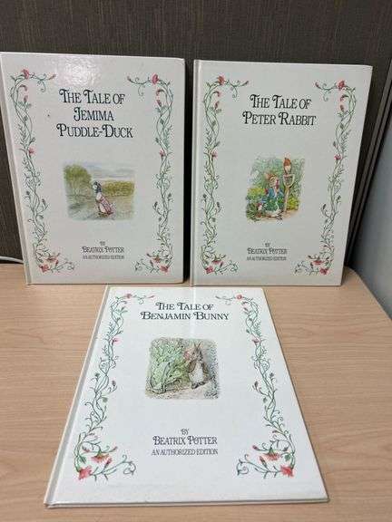 3 Hardback Beatrix Potter Books, Tales Series, Copyright 1991 by