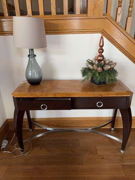 Console Table With Burlwood Top