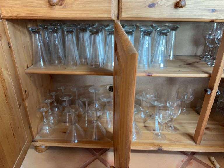 Glassware Drinkware Collection in Cabinet