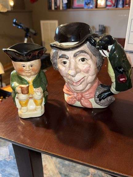 Tony Wood and Royal Doulton Character Jug Set, England, Tallest 7 Inches