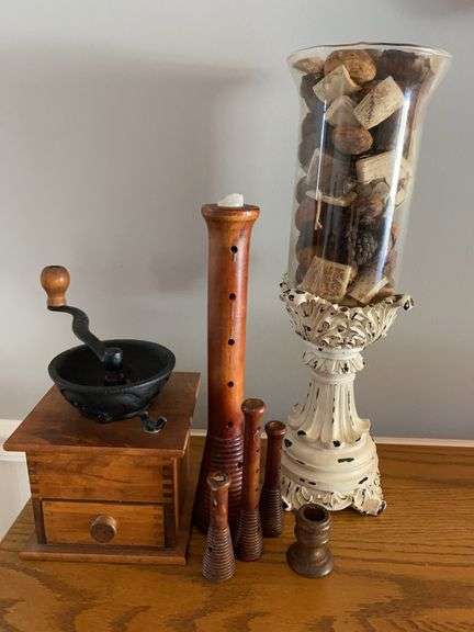 Vintage Decor Including Retro Style Coffee Grinder