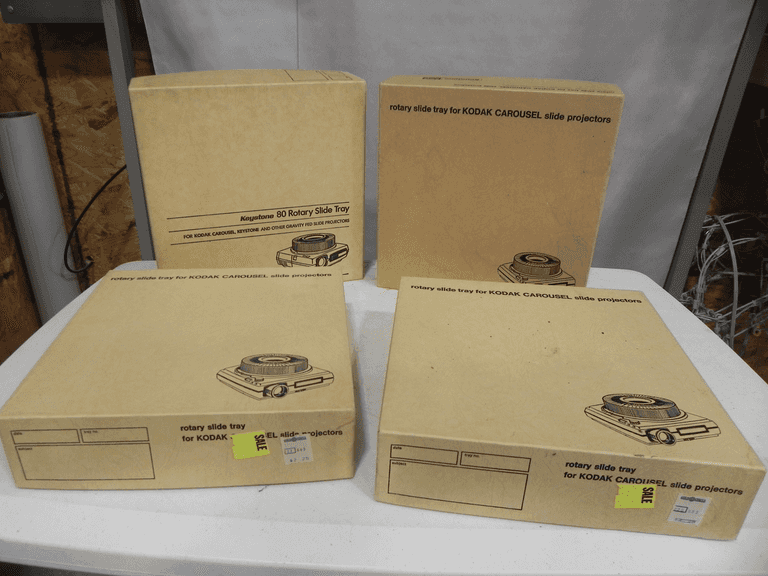 Vintage projector slide trays