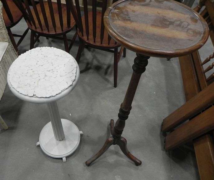 Pair of Decorative Pedestal Accent Tables