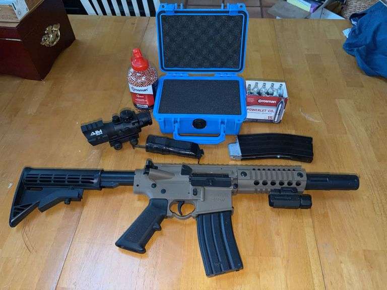 Airsoft Rifle With Accessories